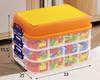 3 Layers Building Block Storage Box Organizer with Lid Transparent Figures Toy Storage Box Kids Assembly Parts Grids Storage Box
