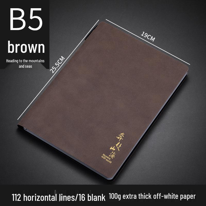 Customizable Sheepskin Notebook with Pen & Free Engraving - Company Logo 2025 Diary, A6/A5/B
