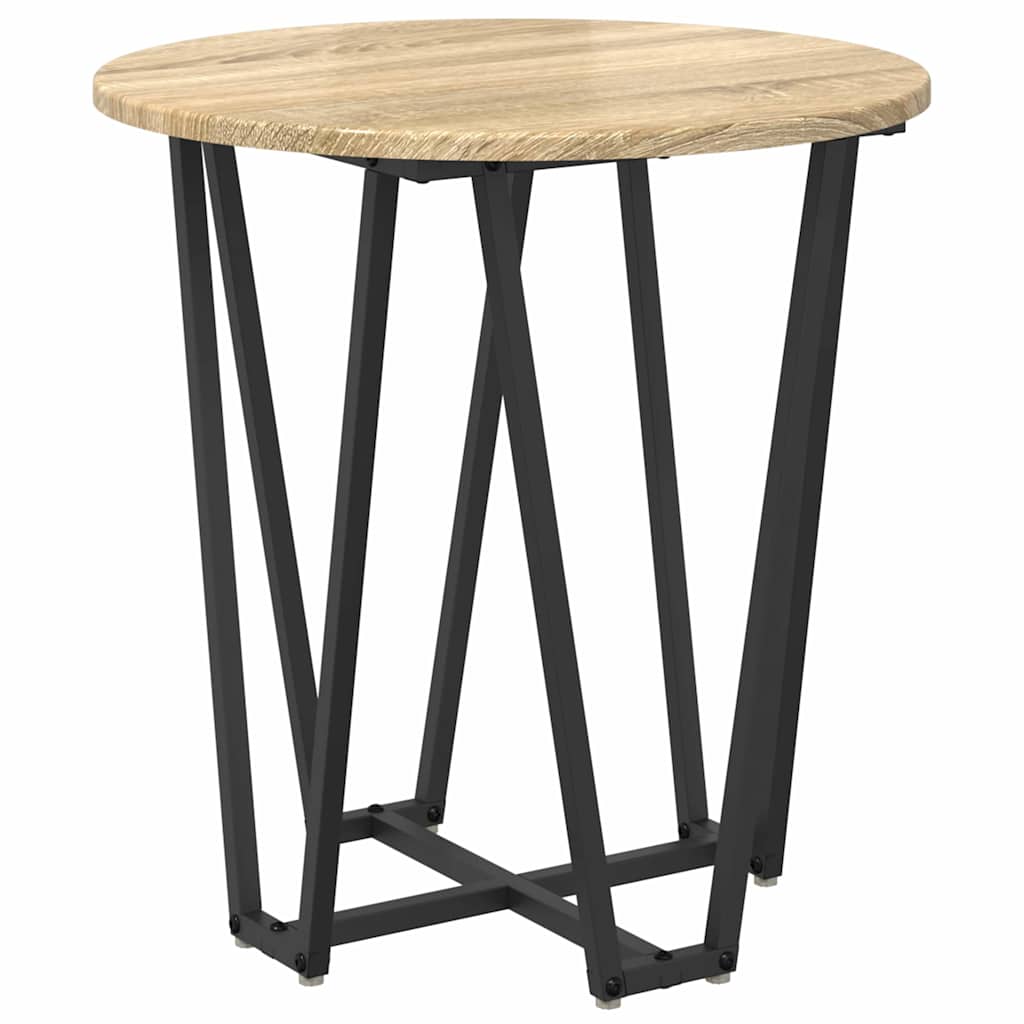 Side Table Set 2 Pcs Sonoma Oak & Black