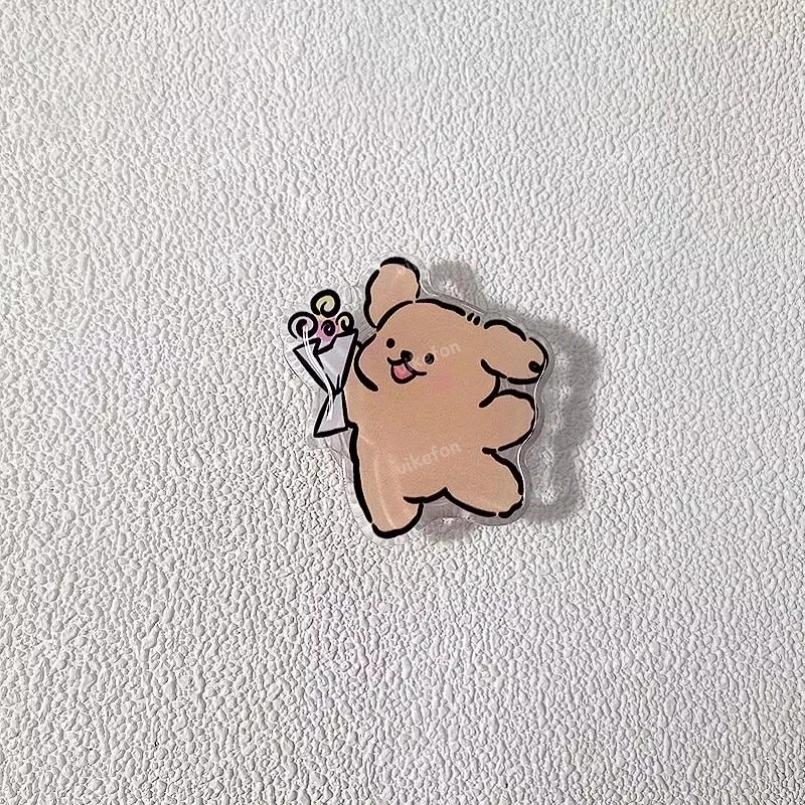 Phone Grip Tok Bracket Korean Cute Cartoon Puppy Grip Magnetic Socket Pocket Stand For iPhone Samsung Xiaomi Ring Finger Holder