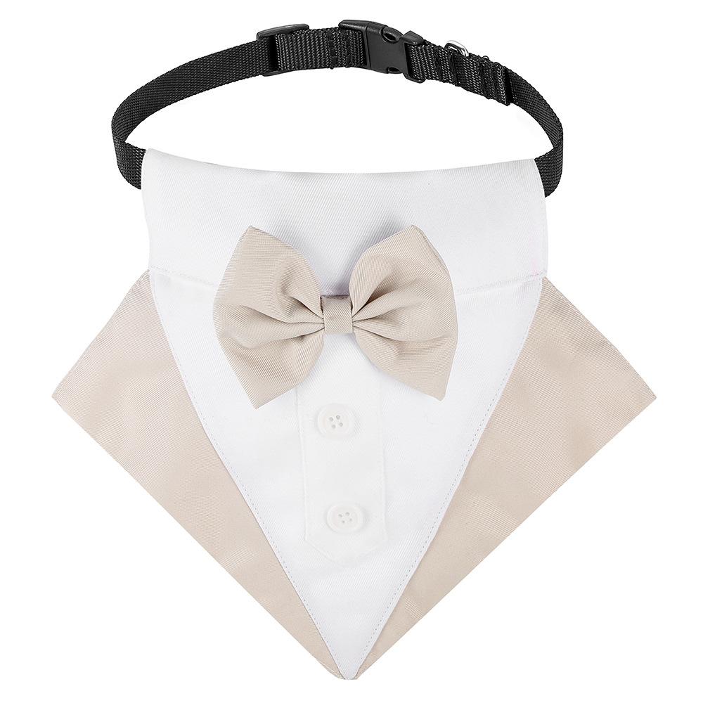 Tanpopo Formeller Hunde-Smoking Hochzeitskragen Bandana Geburtstags-Kostüm Fliege Party-Anzug Weihnachts-Feiertags-Party-Outfit Haustierhalsband
