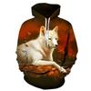 3D Sweater Digital Printing Personalized Wolf Head Pullover Hoodie Casual Sweater