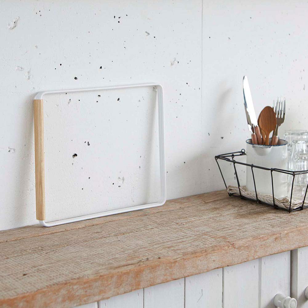 Yamazaki Jitsugyo Folding Dish Cloth Hanger Tosca White 2962