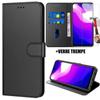 Case for Xiaomi Mi 10 Lite - Black - Pack of 2 Tempered Glass - Practical Wallet - Magnetic Flap
