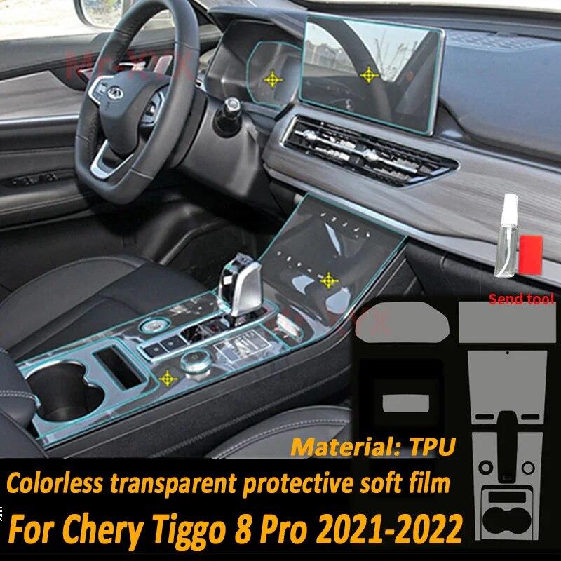 TPU Gearbox Panel Film Dashboard Protective Sticker Interior Anti-Scratch Car Accessories For Chery Tiggo 8 Pro Max 2022