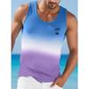 Funny Coconut Tree Pattern Tank Tops For Men Colorful Gradient Plants 3D Printed Tees Summer Casual Loose Street O-Neck Vest Top