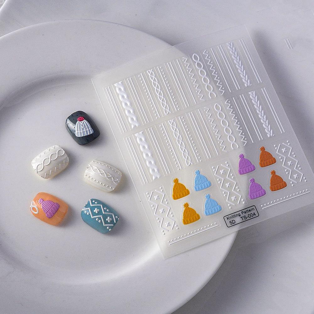 Наклейки для ногтей с трехмерным рельефом — фото 5
