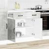 VidaXL Armoire de cuisine Kalmar gris béton bois d'ingénierie, meuble bas d'évier, meuble bas de cuisine avec tiroir, meuble 853501