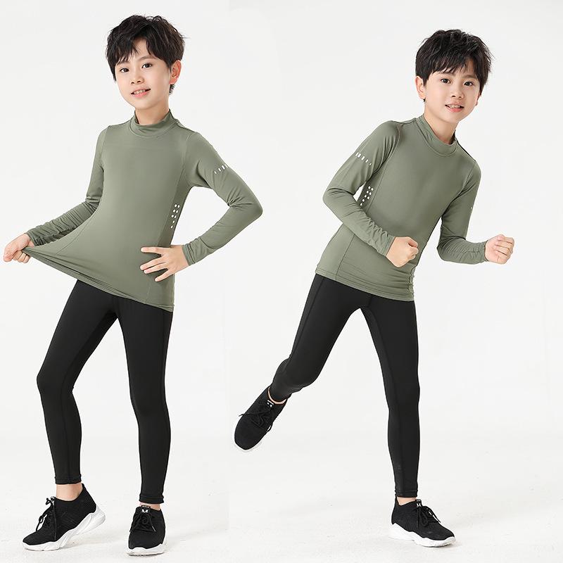 2024 Kids' Quick-Dry Sportswear Set: Elastic Fit Underwear for Boys & Girls, Perfect for Basketball, Football, and Athletics