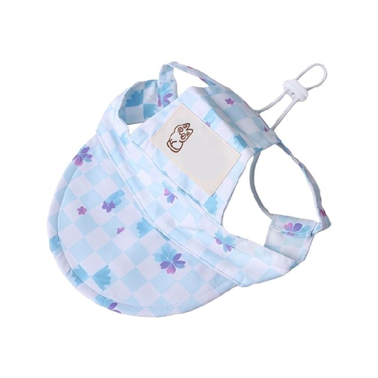 Fashionable Pet Sun Visors Soft Fabric Dog Baseball Cap With Ear Holes And Adjustable Chin Strap Cats Sunbonnet Hat
