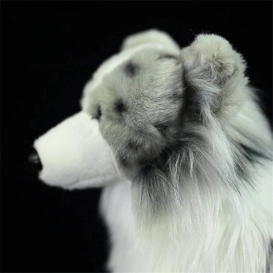 Border Collie Hohe Treue Anime Niedlicher Plüschtier Schäferhund Plüschtiere Lebensechte Tiere Simulation Stofftier Kawaii Spielzeug Geschenke
