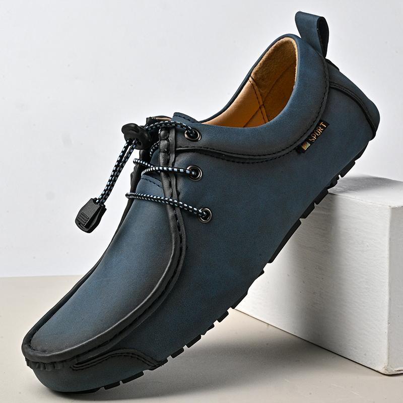 Handgefertigte Lässige Lederschuhe Herren Loafer Bequeme Mokassins Herren Flache Schuhe Übergröße 47 Leder Herrenschuhe