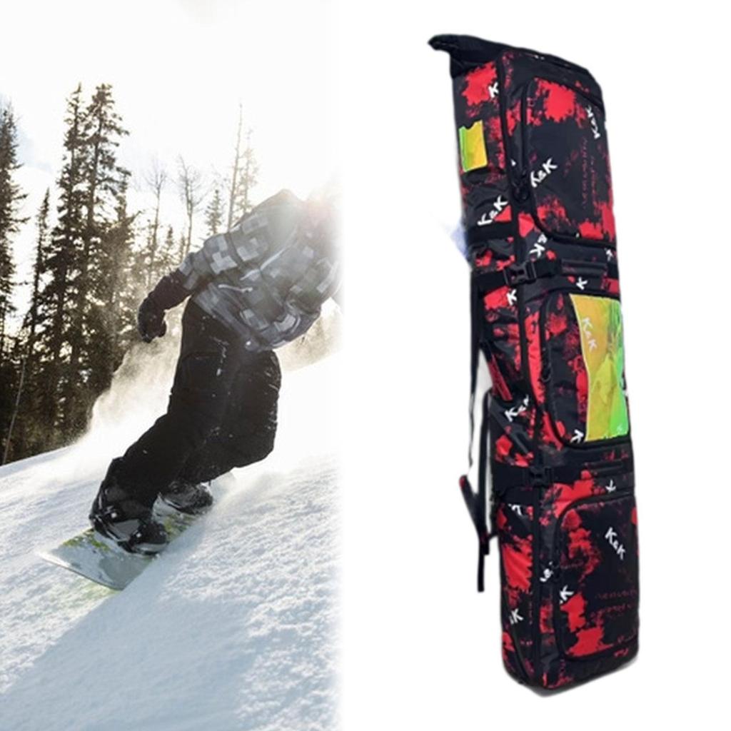 Snowboard Bag for Adults Wheeled Rolled Up Top Snowboarding Storage Carrier Ski Carrying