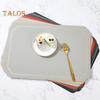 Rectangle Faux Leather Placemat Modern Waterproof Heat-Resistant Non-slip Heat Insulation Dishwasher Safe Dining Table Protection Decoration