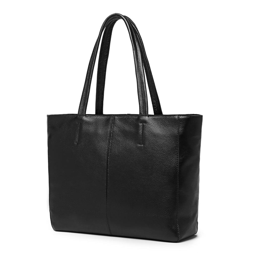 Leather Bag for A4 Cowhide Zippered Tote Commuter Shoulder Simple Suitable for Various Occasions GUSIO LEANGenuine Women, Size, 100% High-Quality