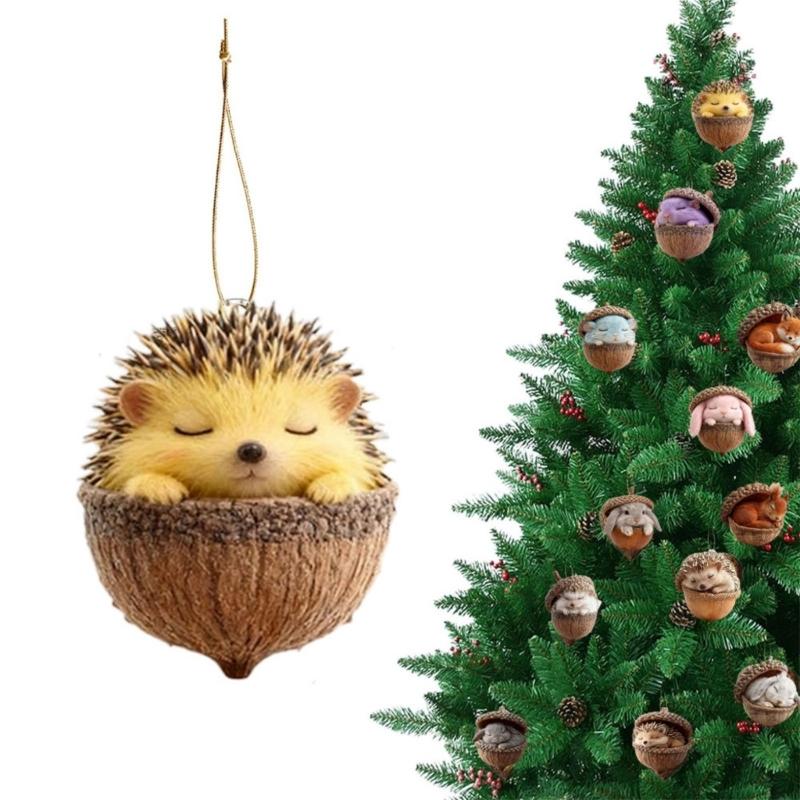 Acrylic Animal Ornaments Glossy Finish and Lightweighted for Christmas Tree Decors Festival Atmosphere Family Gatherings