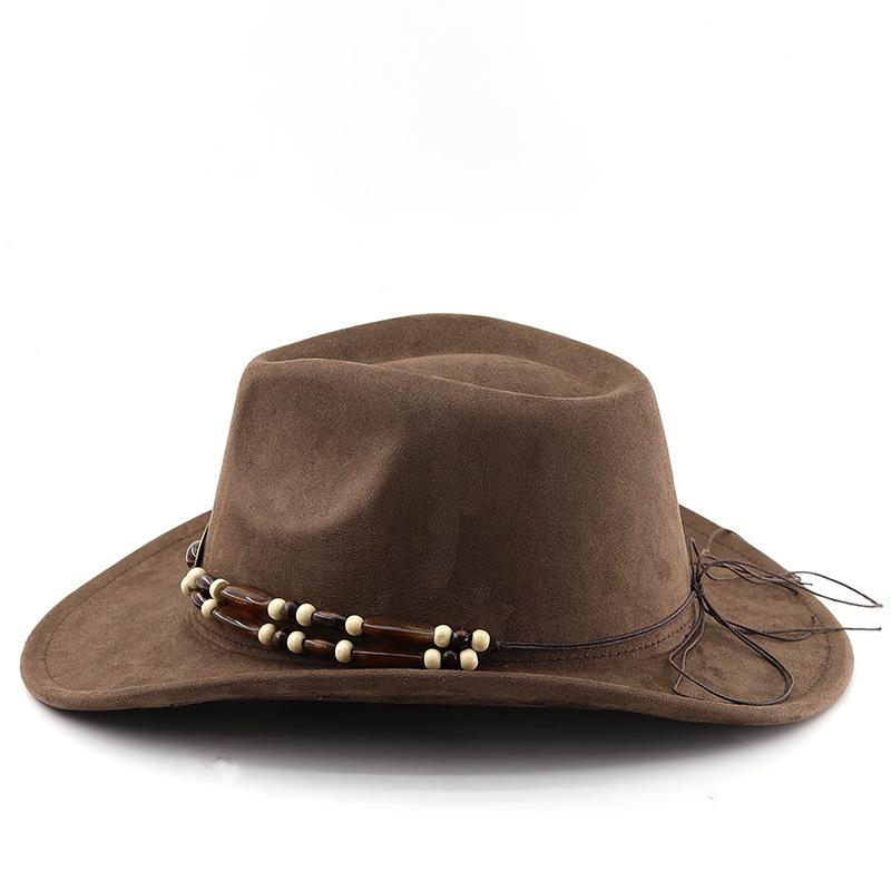 Western Cowboy Stil Wildleder Jazzhut Für Unisex