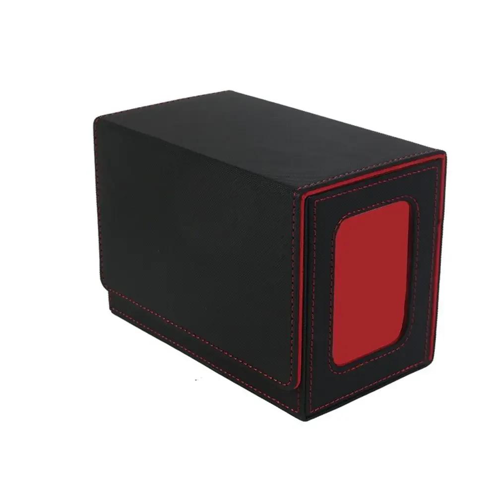 Fashion PU Leather Card Deck Box Flannel Collection Game MTG Trading Card Holder Game Card Organizer Women Men