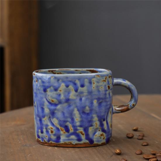 350ml Ceramic Mug Tea Coffee Cup Spiral Hemp Rope Vintage Office Mug Water Cup