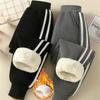 Boys Thick Padded Pants Winter Big Kids Plus Velvet Warm Trousers Girls Autumn Children Cotton Long Pants Casual Trousers