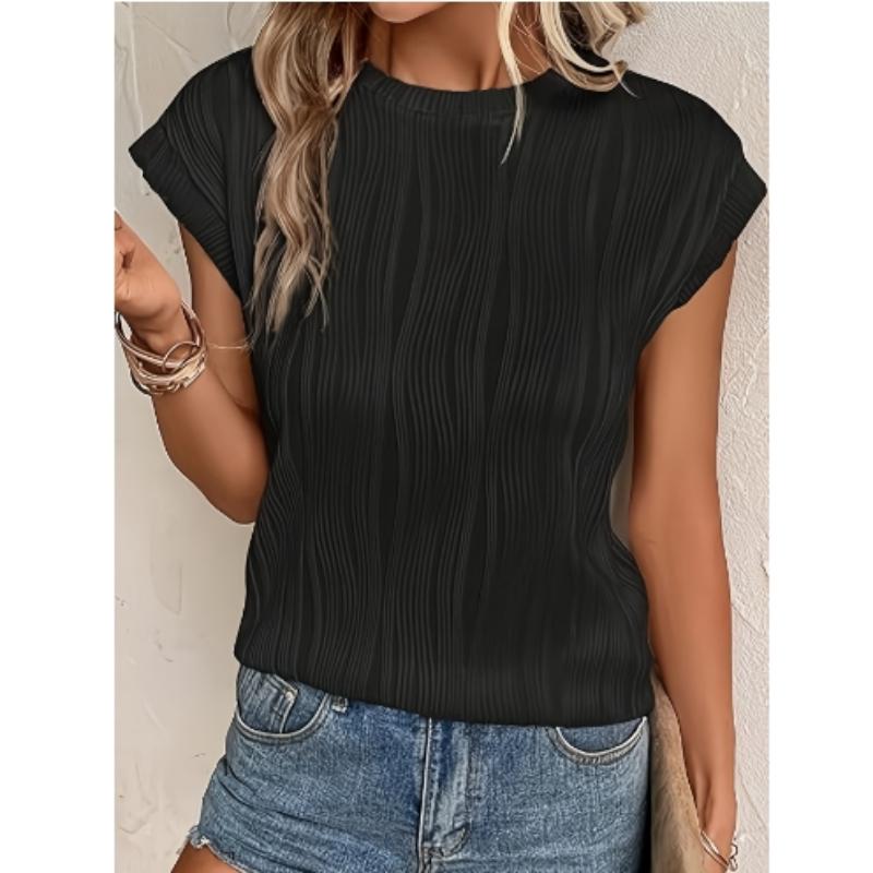 Women's Short Sleeve Casual Shirt Fashion T-shirt Breathable Lightweight Comfortable Work Vacation Top