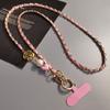 Camellia Crossbody Phone Rope Metal Chain Mobile Phone Strap  Hanging Ornaments