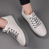 2025 Autumn New Breathable Leather Beanie Shoes Men's Casual Leather Shoes Elastic Shoes