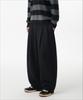 Double Knit Two-Tuck Wide Lounge Sweatpants [Black]