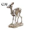 Spooky Yard Display Skeleton Animal Statue, Deer Cat Duck Figurine, Resin Indoor Outdoor Halloween Decor Ornament for Table Centerpiece, Front