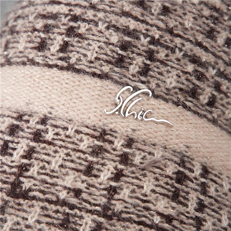 Knitted Bucket Hat Women's Autumn and Winter Outdoor Warm Hat Versatile Face Small Wool Can Hang Mask Hat