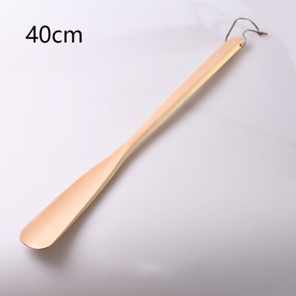 25/40cm Solid Wood Shoe Horn Flexible Long Handle Shoehorn Craft Useful Portable Professional Pregnant Women Injured