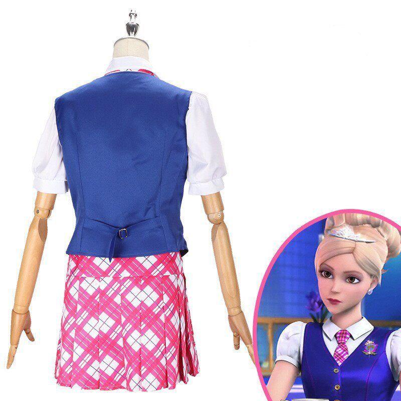 Delanci Cosplay Costume Barbie's Glamorous Princess Academy Same Style Clothes School Uniform Cosplay Role-Playing Women's Clothing
