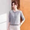 Women's Lace Knit Long-Sleeve Top: Spring Fashion for Stylish, Versatile, and Elegant Middle-Aged and Elderly Mothers