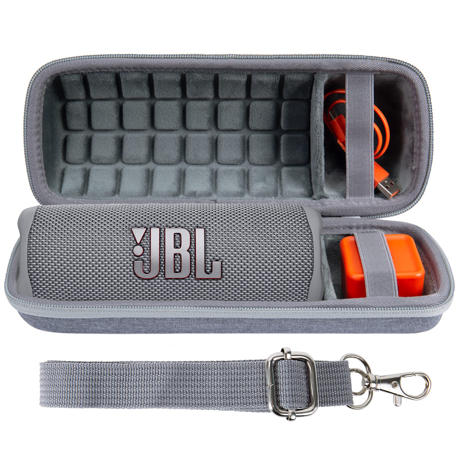 

co2CREA Storage Case for JBL Flip 7/Flip 6/Flip 5/Flip 4 Bluetooth Speakers (Hard Case, Gray)
