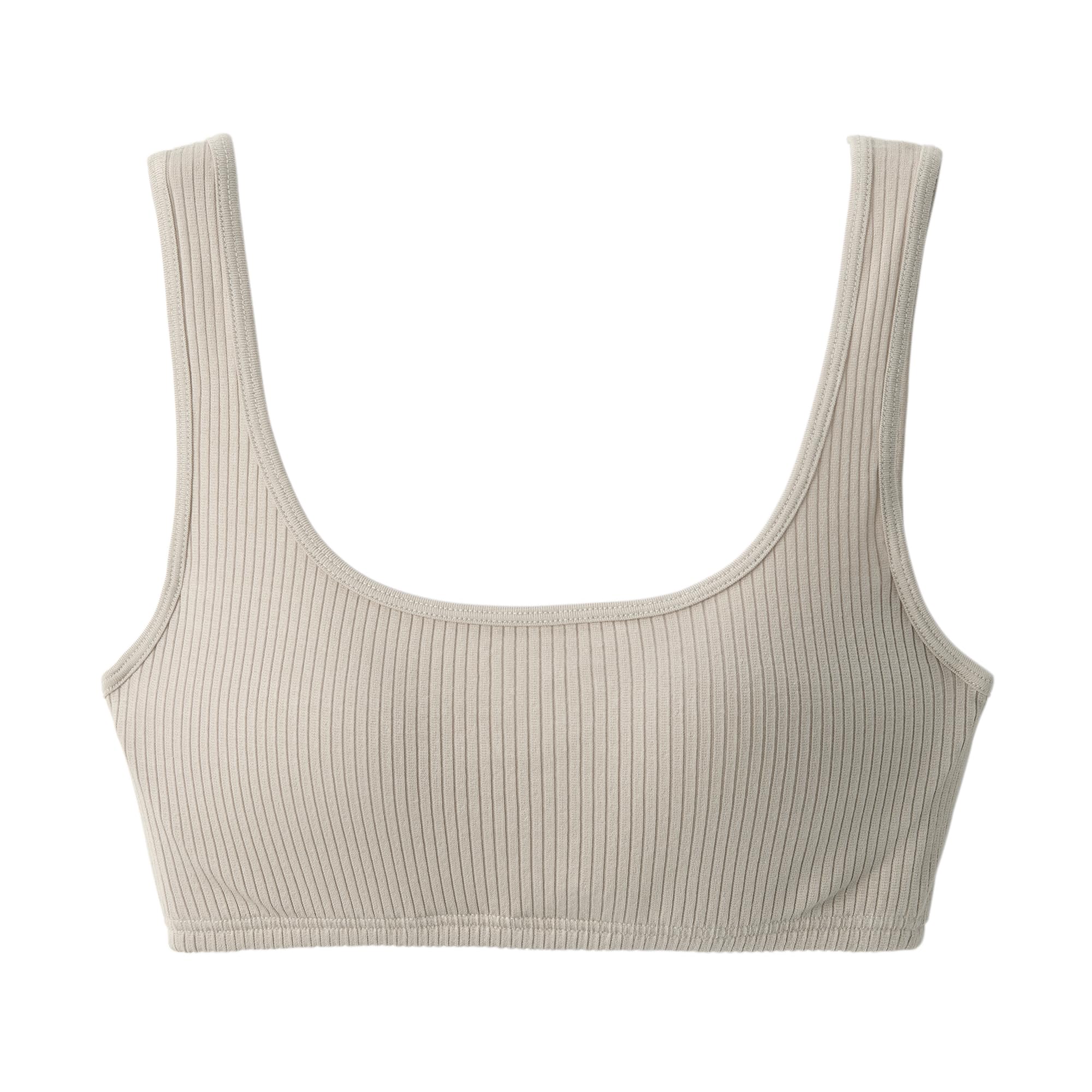 

MUJI Smooth Rib Square Neck Bra FCH19A4S Light Beige S Women s Women s Women s