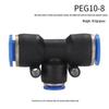 High-Pressure PE Tee & Reducer Pneumatic Quick-Fit Fittings for Air Pipe