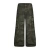 Camouflage Wide Leg Straight Cut Casual Pants Men Women Streetwear Cargo Style Trousers