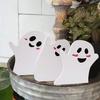 3 Stück Halloween Holz Geist Tablett Geschichtete Dekoration Halloween Party Holz Desktop Logo Heim Desktop Dekoration Handwerk