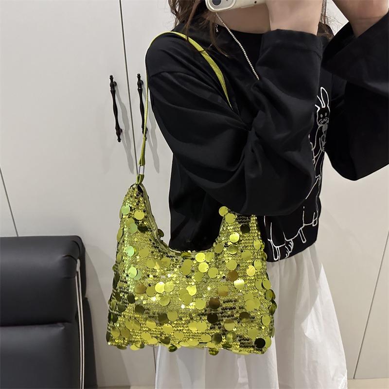 New Sequined Underarm Bag Women's High-end Portable Shoulder Bag Texture Messenger Bag Cross