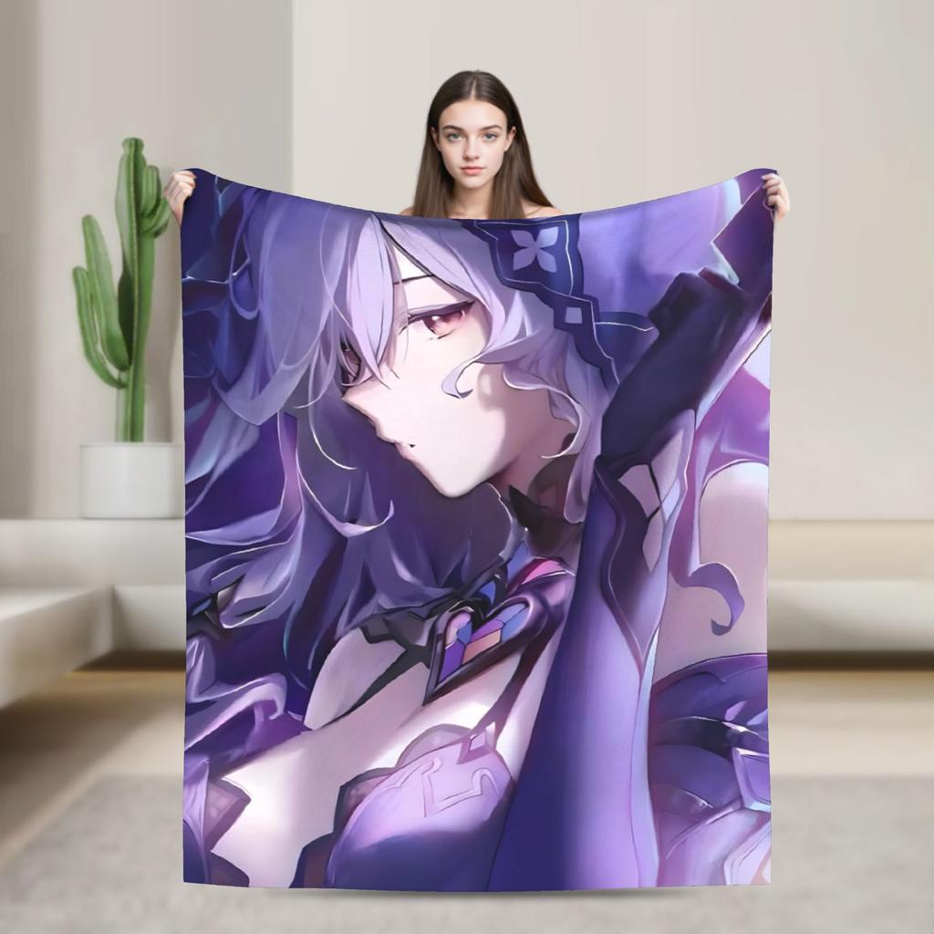 Super Warm BlanketKids Adult Camping Honkai Star Rail Throw Blanket  Flannel Bedspread For Outdoor Novelty Sofa Bed Cover