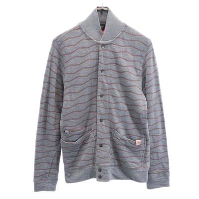 Border Pattern Jacket S Gray Men's Used