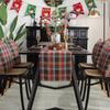 Ambiance de Noël Drapeaux de table Nappes Nappe festive rouge Drapeau de table Meuble TV Housse de table basse Serviette