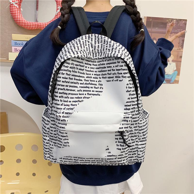 American Trendy Water-Repellent Laptop Backpack for Junior High & High School Students
