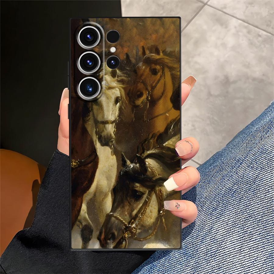 Funda Handyhülle Case für Samsung Galaxy S26 S23 S24 Plus S21 FE S25 Ultra Note 20 Ultra 8 9 10 S20 S10 S9 Cooles Pferd