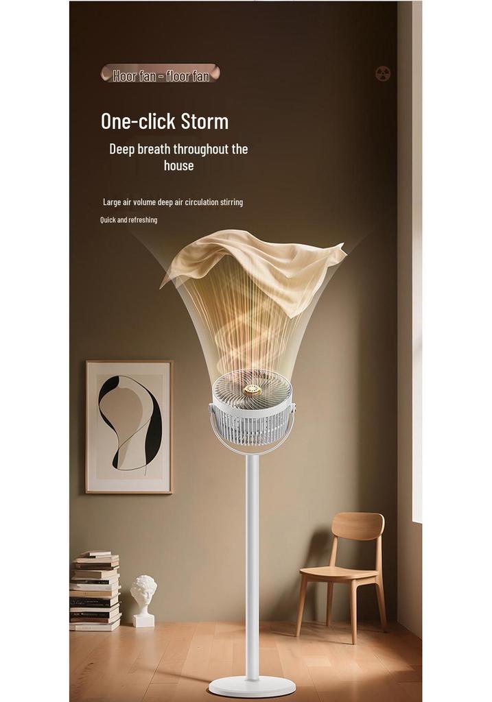 Retractable Electric Fan: Floor & Desktop Two-in-One for Home, Office, Dorm - High Wind Power