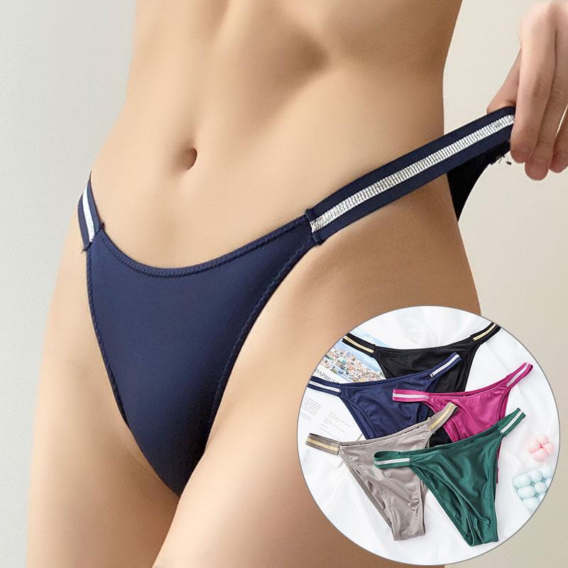 Doamnelor, sexy, mătase de gheață, tanga fără sudură, lenjerie invizibilă pentru femei, chiloți la modă, bikini, slip