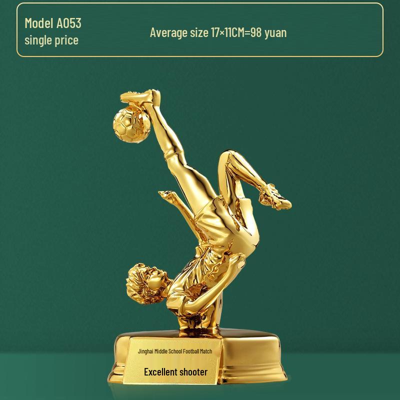 Custom Crystal Football Trophy - 2025 Golden Boot Top Scorer Award (Extra Large)