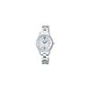 Seiko LUKIA SSVV081 Dame Solcelledrevet Radiostyret Ur Sølv Frosted Hvid Urskive Rund Rustfrit Stål