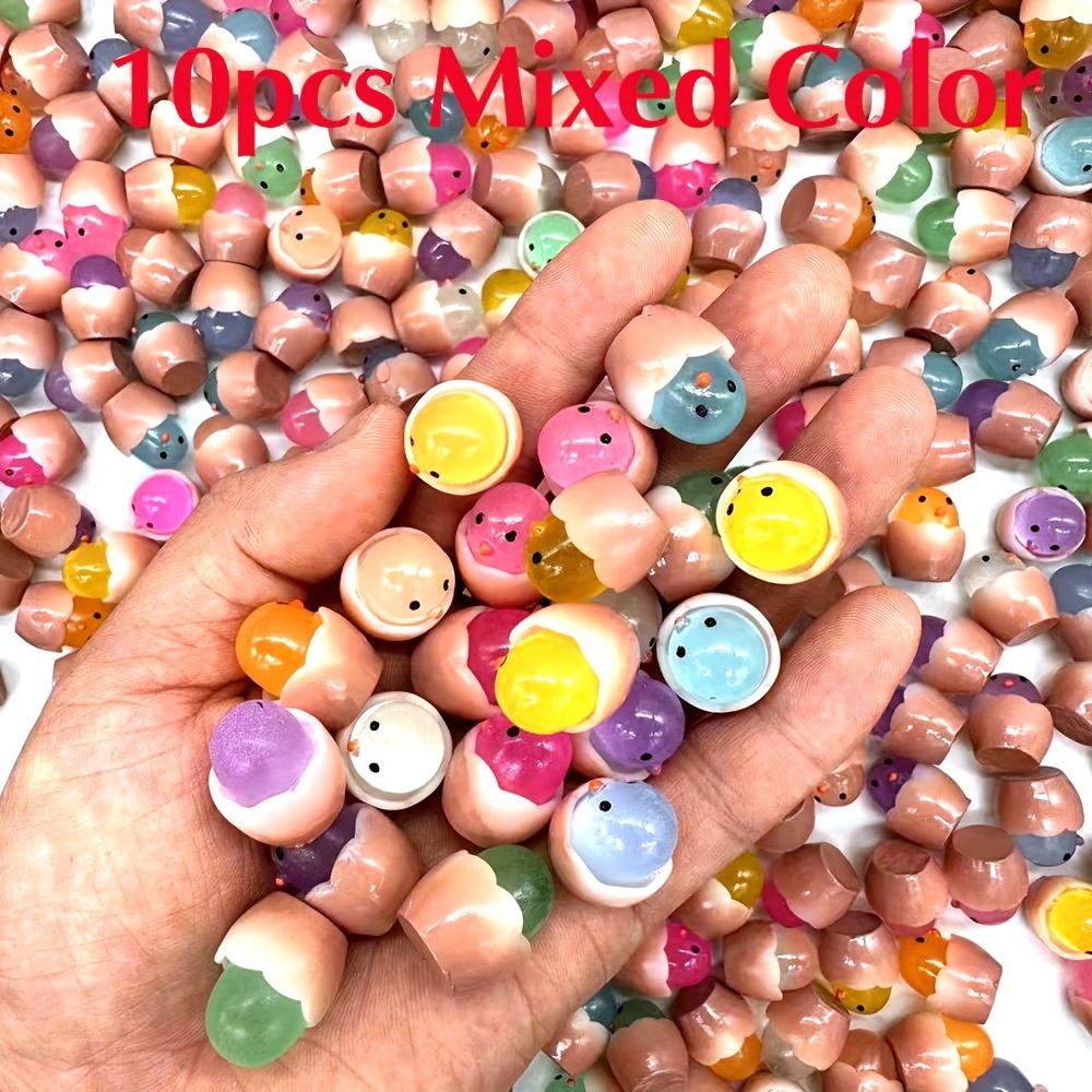 Lichtgevend Schattig Eierschaal Kuiken Speelhuis Speelgoed Eiwit Hars Auto Decoratie Diy Sieraden Accessoires Kinderen Verrassingscadeau