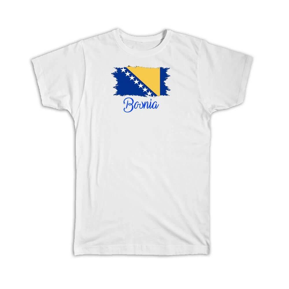 Gift T-Shirt : Bosnia and Herzegovina Flag Country Expat S